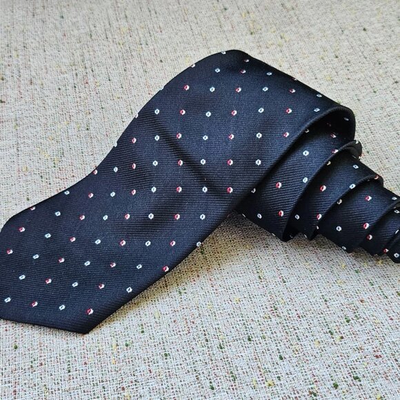 Vintage Pierre Cardin Tie Black Necktie Classic Tie - Picture 2 of 9